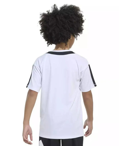 Big Boys  3-Stripe Mesh-Accent Soccer Shirt