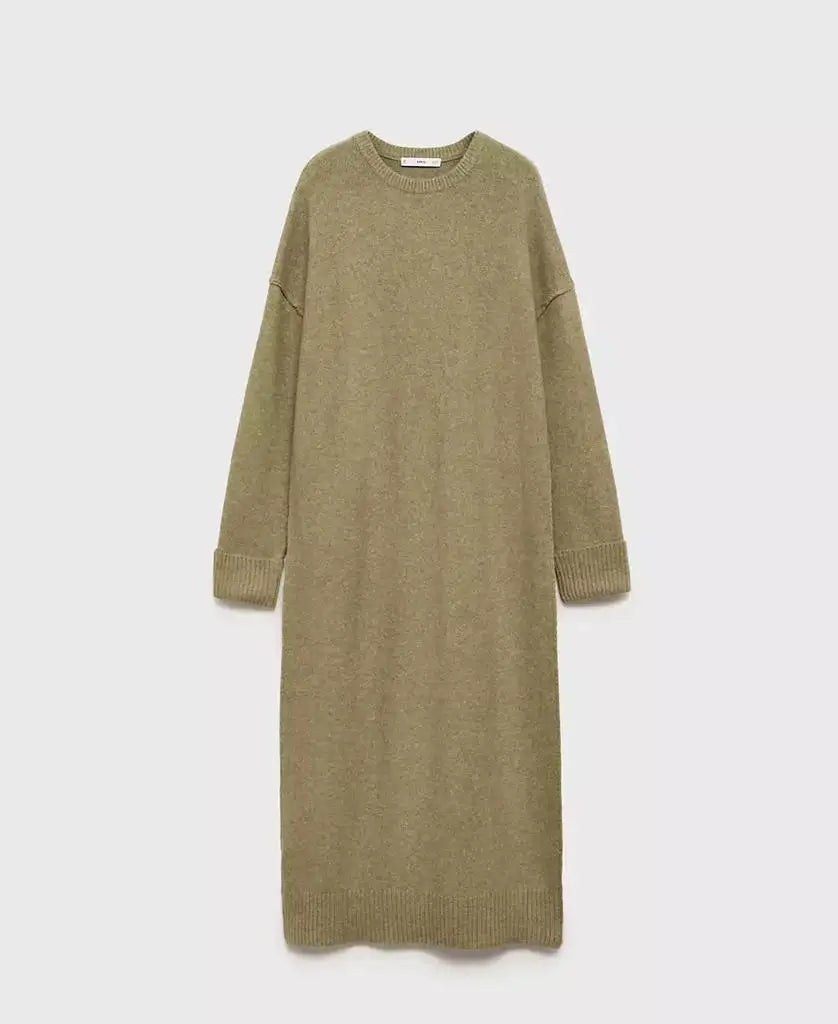 Women's Ribbed Finishes Knitted Dress
