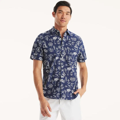 Mens Printed Short-Sleeve Shirt