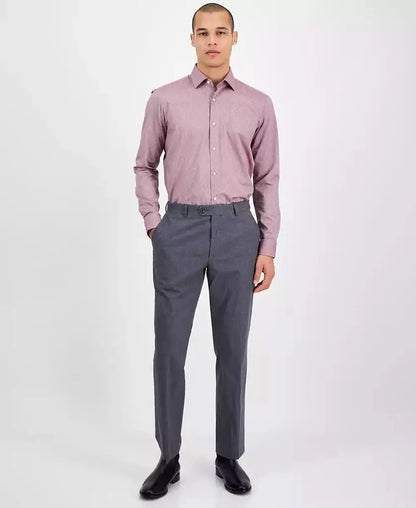 Men's Valerio Long Sleeve Button-Front Geo Print Shirt