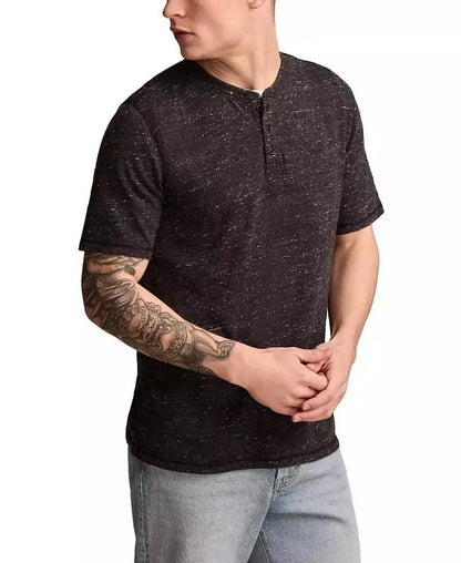 Men's Linen Short Sleeve Henley Shirt