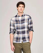 Men's Iconic Linen Check Slim-Fit Long-Sleeve Shirt
