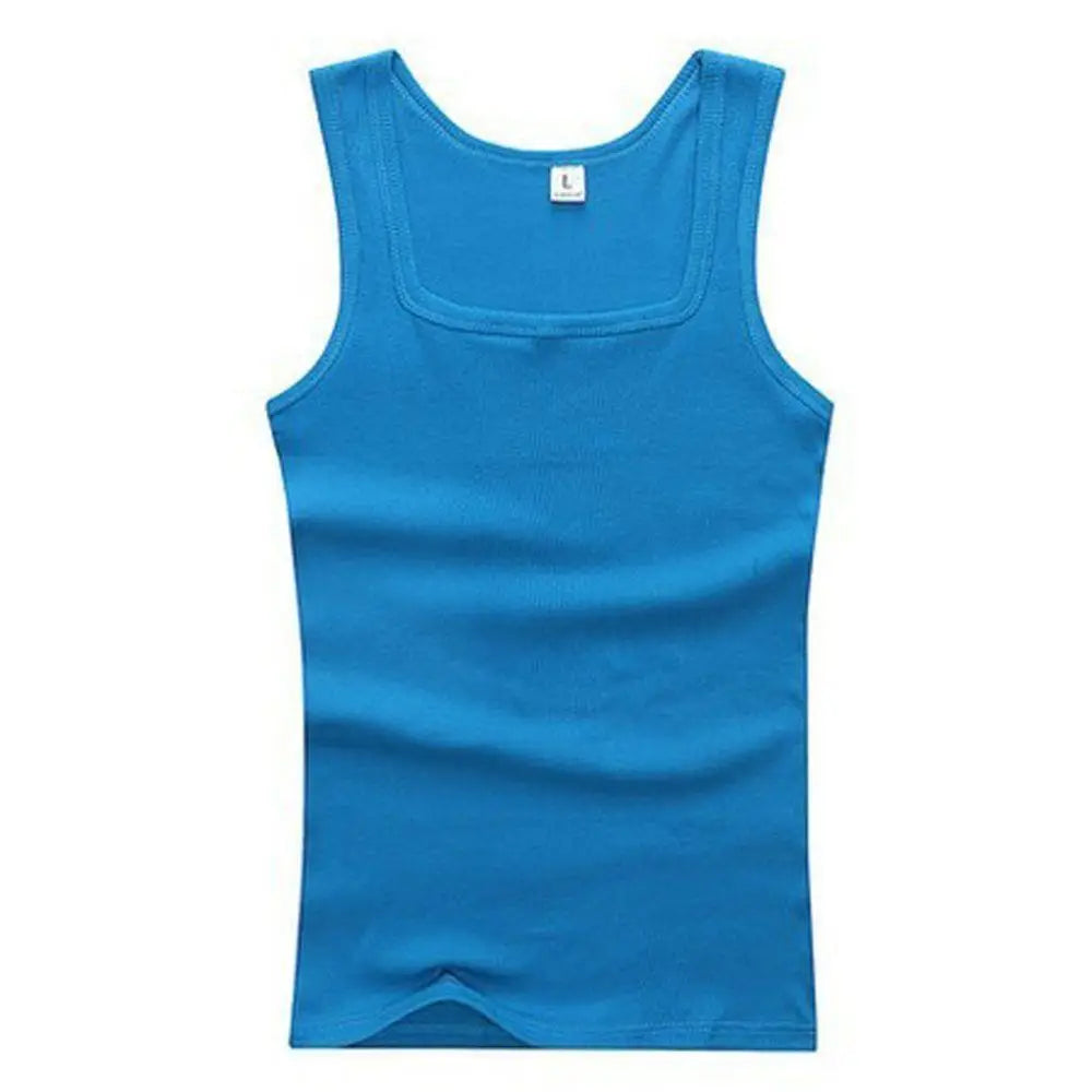 Men's Sleeveless Breathable Cotton Vest - Multi color