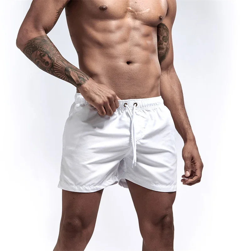 Mens Swim Trunks with Mesh Lining & Side Pockets