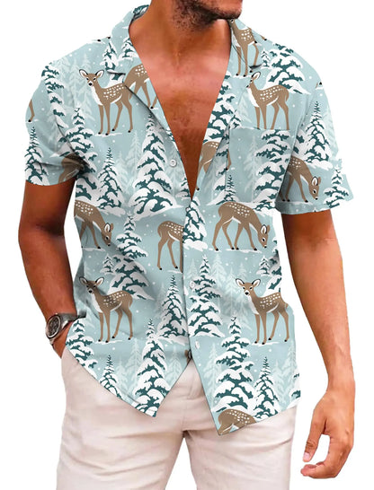 Hawaiian Short Sleeve Shirts with pocket for Men
