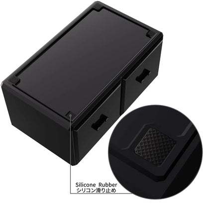 Makeup Cosmetic Organizer with 12 Drawers with Display Boxes & Case (Black)