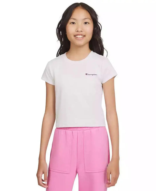 Ribbed Crewneck Short-Sleeve T-Shirt