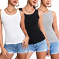 3-piece Ladies Solid Color Vest/Camisole