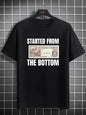 Men "Started From Bottom Food Stamp Coupon" Vintage Washed T Shirt