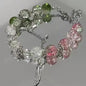 Glass Crystal Beaded Bracelets with Chic Butterfly Tassel Pendant  for Women