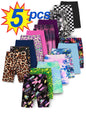5pcs girls yoga band soft stretchy biker shorts