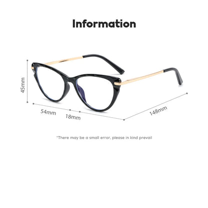 Sexy Cat Eye Vintage Glasses Women Anti Blue Light