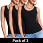 3-piece Ladies Solid Color Vest/Camisole