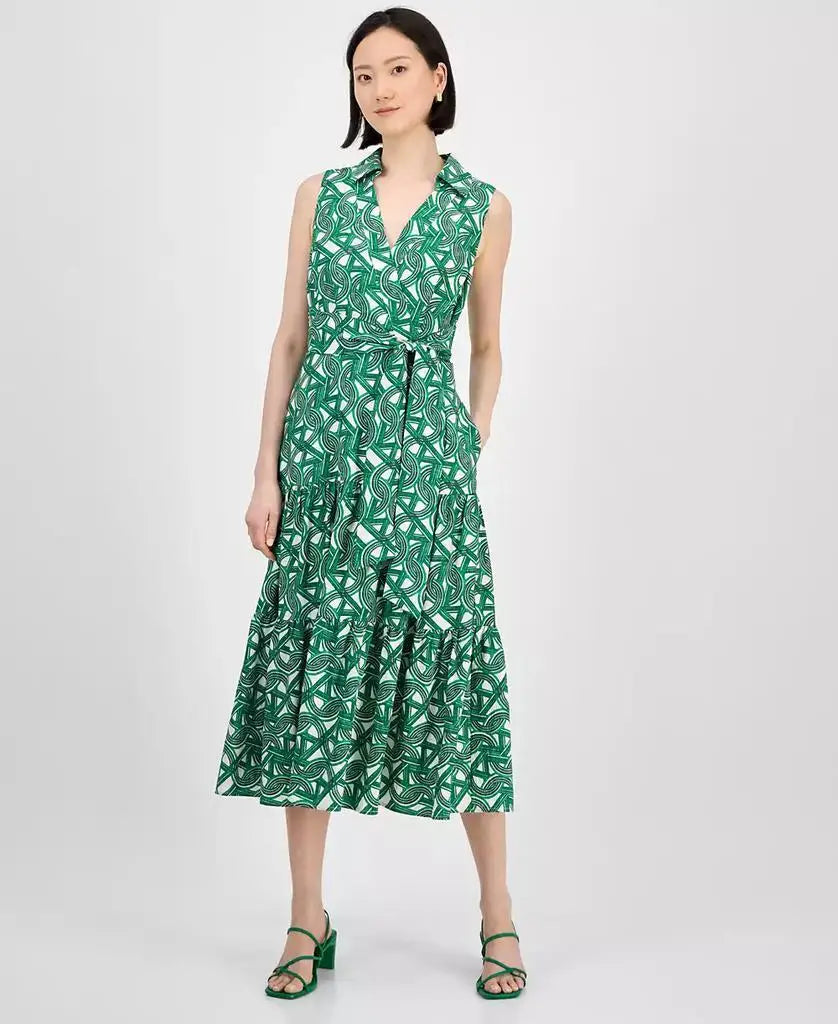 Women's Sleeveless Collared Shirtdress