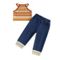 Kids Girls Pants Set, Sleeveless Knit Camisole with Elastic Waist Tasseled Jeans