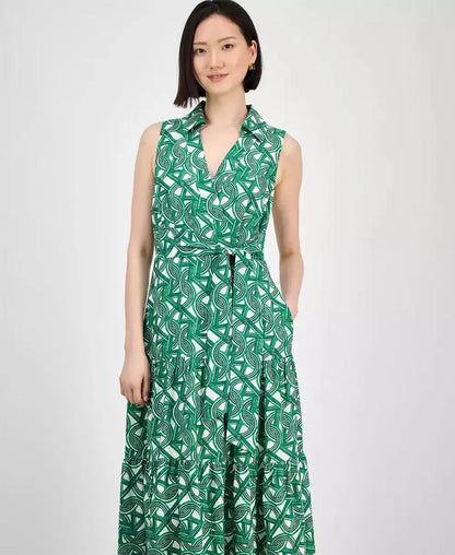 Women's Sleeveless Collared Shirtdress