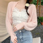 Women's Summer Open Front Long Sleeve Knitted Bolero Shrug