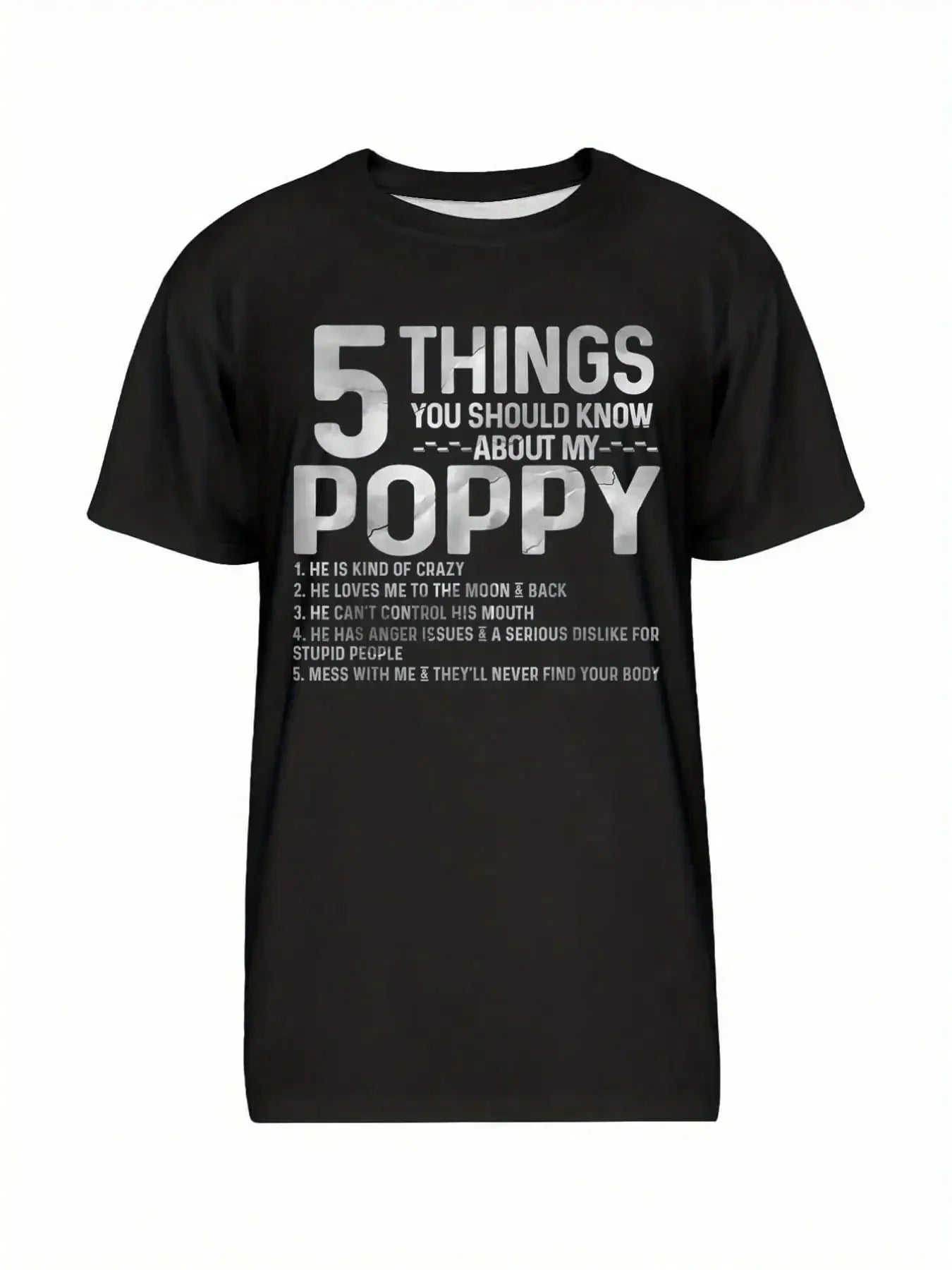 5 Things About My Poppy Men's Graphic HHuor T Shirt