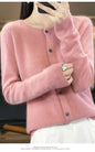 100% Merino Wool Long Sleeve Sweater/Cashmere Cardigan for Spring