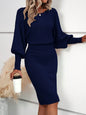 Batwing Sleeve Sweater Dress For Women