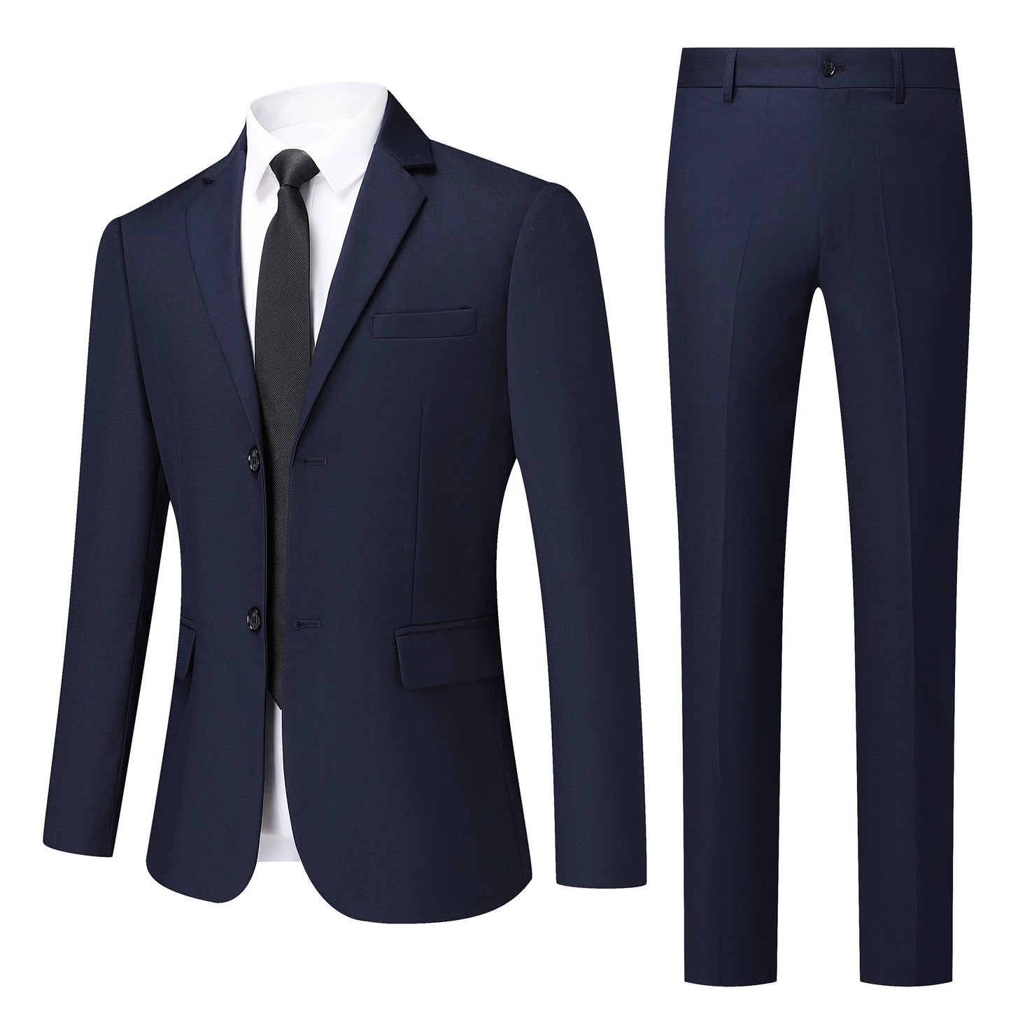 Men's White Two-Piece Wool Business  Suit