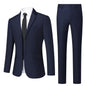Men's White Two-Piece Wool Business  Suit