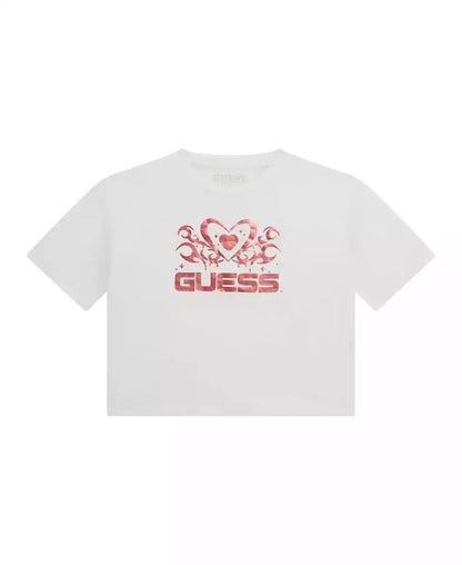 Big Girl Short Sleeve with Shiny Foil Print Logo T-Shirt
