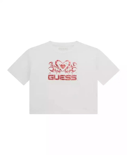 Big Girl Short Sleeve with Shiny Foil Print Logo T-Shirt