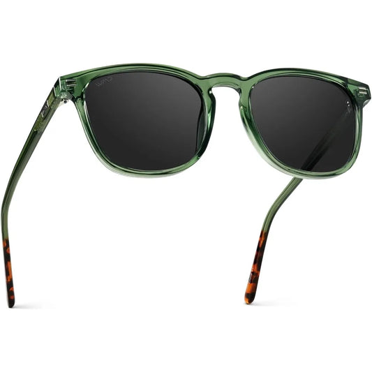 HOME WMP Eyewear - Men's Polarized Modern Rounded Square Sunglasses