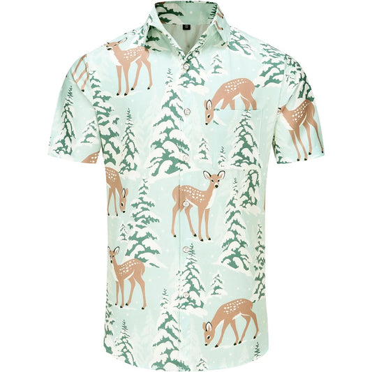 Hawaiian Short Sleeve Shirts with pocket for Men