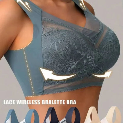 3-piece - Seamless lace bra set for women