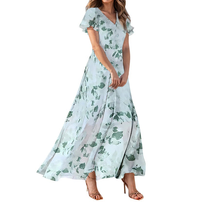 Floral Maxi Evening Party  Dress