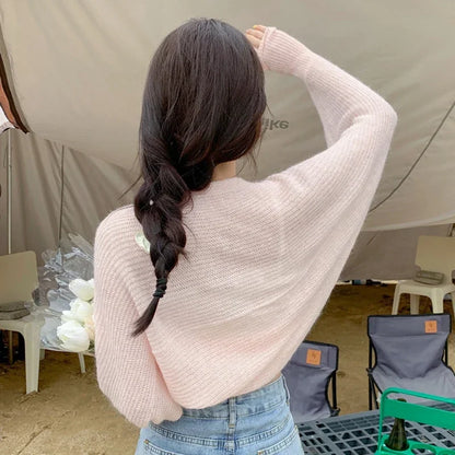 Women's Summer Open Front Long Sleeve Knitted Bolero Shrug