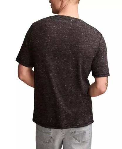 Men's Linen Short Sleeve Henley Shirt