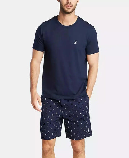 Men's Cotton Anchor-Print Pajama Shorts