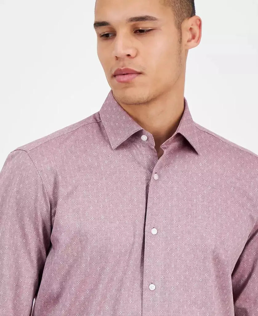 Men's Valerio Long Sleeve Button-Front Geo Print Shirt