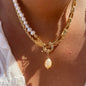 Multilevel Geometric Vintage Punk Gold-plate Thick Chain Muli