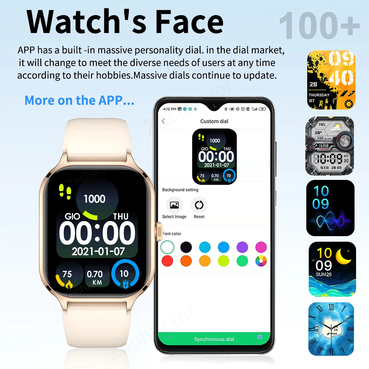2025 Smart Watch, Multiple Sport Modes, iPhone/Android
