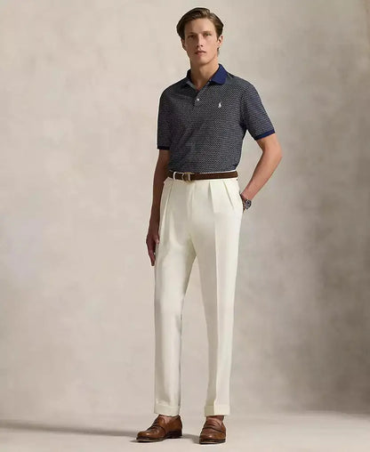 Men's Classic-Fit Print Soft Cotton Polo Shirt